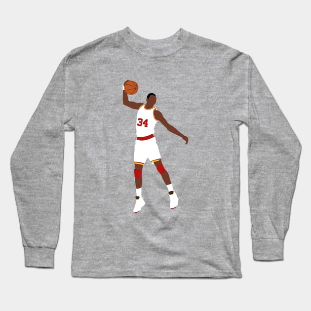 Hakeem Olajuwon Long Sleeve T-Shirt by CulturedVisuals